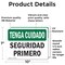 Signmission 7 in Height, 10 in Width, Vinyl Decal, Rectangle, Spanish OS-2PACK-BC-D-710-L-10045 - alternate 2